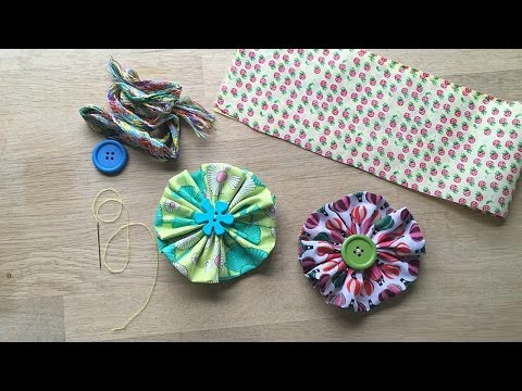 Easy Fabric Flower - a Great Sewing Pattern for Beginners