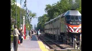 preview picture of video 'Metra and Amtrak Railfanning Glenview, IL 6-22-12'