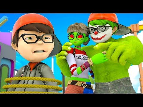 Abandoned Nick Fat vs Nick Hulk Love Tani Harley Quinn Family | Scary Teacher 3D Sad Family