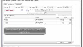 Creando una poliza de Cheque