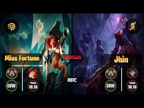 Challenger MISS FORTUNE [Press the Attack] (ADC) VS  JHIN - Challenger EUW Patch 10.16