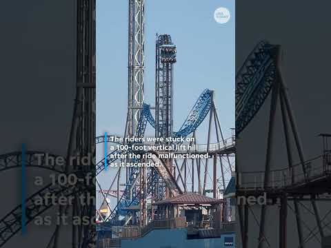Texas roller coaster riders rescued after hours stuck 100 feet up