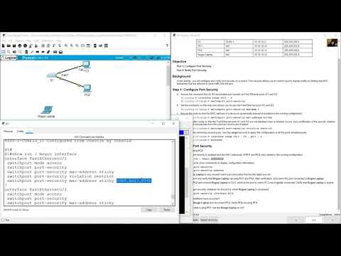 11.1.10 Packet Tracer - Implement Port Security