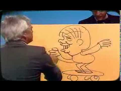 Sketch Ilja Richter mit Schnellzeichner Oscar in Disco 1977