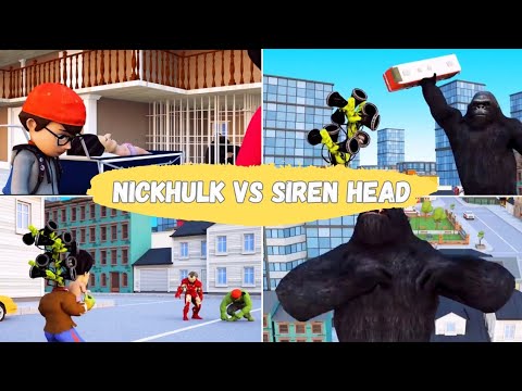NickHulk vs Siren Head || NickHulk TaniHulk Rescues Scary Teacher Daughter || Funny Animation