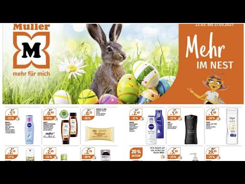 🛒 Müller Katalog Prospekt 22. bis 27. März 2021 - Neuigkeiten, Angebote