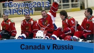 preview picture of video 'Ice sledge hockey - Canada v Russia - 2013 IPC Ice Sledge Hockey World Championships A Pool Goyang'