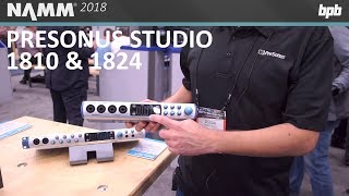 Video thumbnail for PreSonus Studio 1810 & 1824 USB Audio Interfaces @ NAMM 2018 by Bedroom Producers Blog