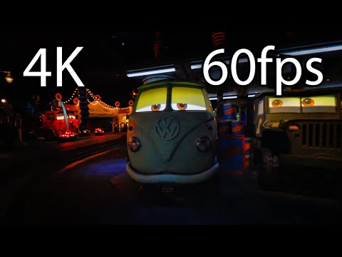 Radiator Springs Racers front seat on-ride 4K POV @60fps Disney California Adventure