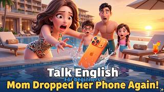Oh No! Mom’s Phone Is Broken Again! l Slow English Story for Beginners | Cozy Talk English