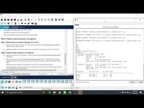 5.1.9 Packet Tracer - Investigate STP Loop Prevention
