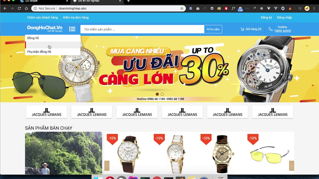 [Seri website đồng hồ] - Đồ án tốt nghiệp - Lọc , Tìm kiếm ở phần danh mục sản phẩm