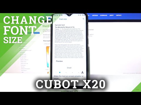 How to Manage Font Size – Text Size Changing on CUBOT X20