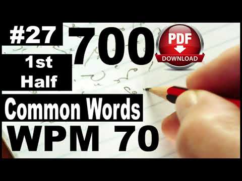 700 Common Words I Exercise No. 27 1st Half I I Speed 70 I Pitman Shorthand | #farooqstenographer