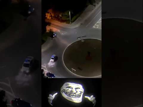 crazy police chase drifting #drift #chase #police #policechase #roundabouts