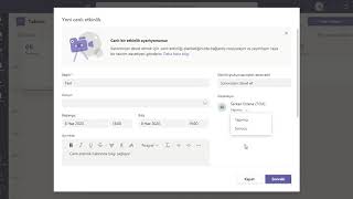 Microsoft Teams Canlı Etkinlik Oluşturma