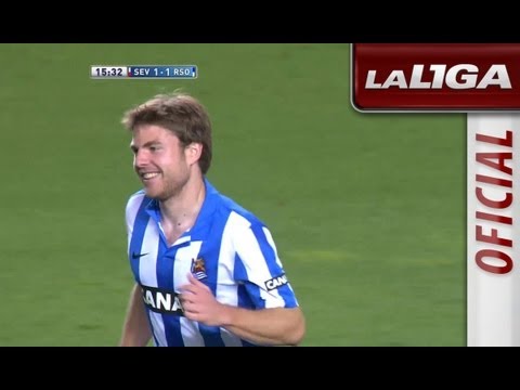 Gol de Ivan Rakitic en propia puerta (1-1) en el Sevilla FC - Real Sociedad - HD