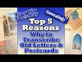 Top 5 Reasons Why To Transcribe Old Family Letters Postcards Bonus Tips
