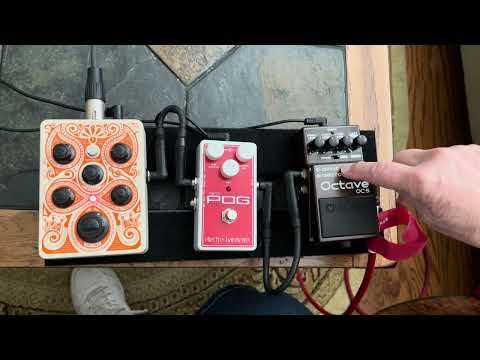 Comparison Nano POG Electro-Harminix Vs Boss Octave OC5  with Emerald X-10 Acoustic Guitar