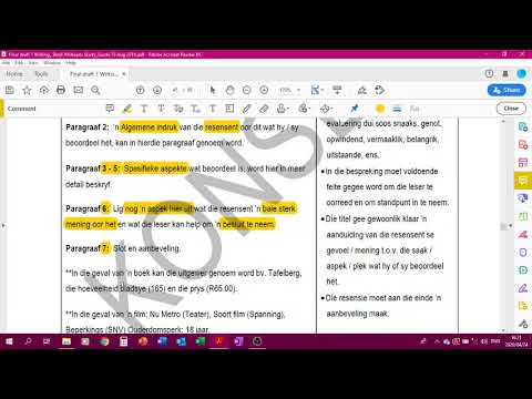 Afrikaans Graad 12   Resensie