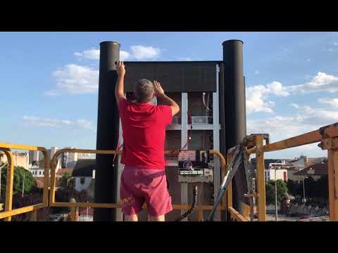 Tropicana Casino Miskolc - 12 méter ledfal totemoszlop - P8 kültéri videófal - 24 m2