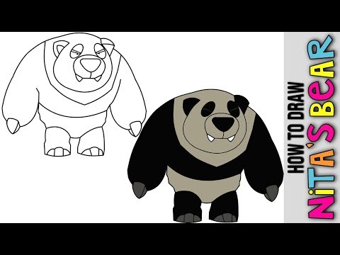 How To Draw Nita Bear Brawl Stars 😎 Nita Bear Animation 😎 Brawl Stars Tutorial 😎 Best Brawlers