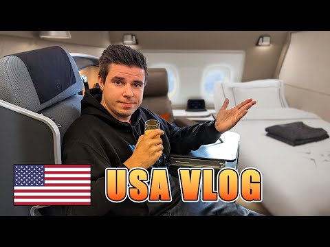 Flyver på første klasse - USA vlog 2022 (del 1)