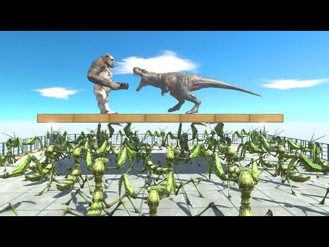 Fight above Praying Mantis Cage - Animal Revolt Battle Simulator