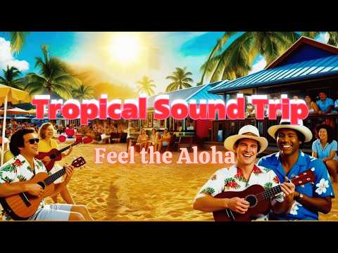 [Cheerful Hawaiian Music] Beach Sounds Full of Smiles | Refreshing Tropical Vibes BGM