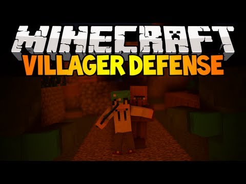Minecraft Mini-Game: Villager Defense w/Kricken & Poke!