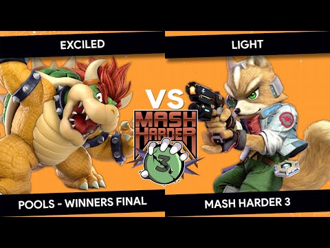 MASH HARDER 3 - Exciled (Bowser) vs Light (Fox) - Pools Winners Finals