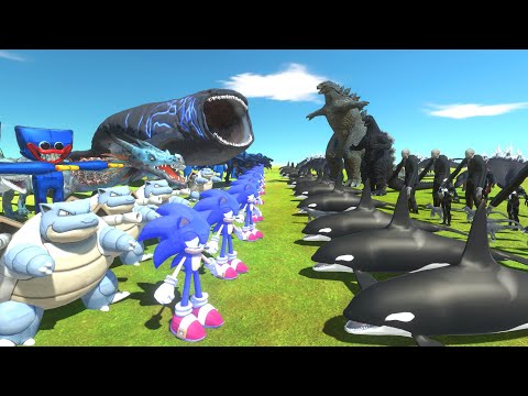 Blue Monster War - Blue Team VS Dark Team - Animal Revolt Battle Simulator