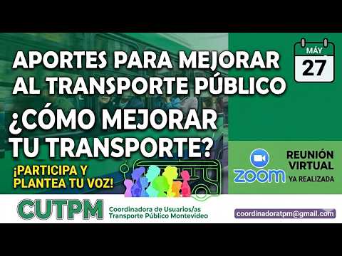 Reuni�n de la Coordinadora de Usuarias y Usuarios del Transporte P�blico - 27/05/2026