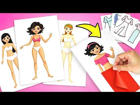 ✨👗 DIY Paper Doll Fashionistas! Create Stylish Outfits with Glitter & Color 🎨💖