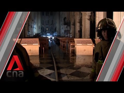 Inside Notre Dame Cathedral after massive fire