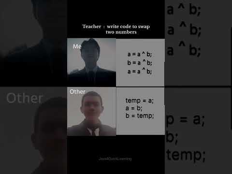 Swap two numbers without using third variable in java #java #program #java4quicklearning