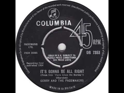 UK New Entry 1964 (191) Gerry & The Pacemakers - It's Gonna Be All Right
