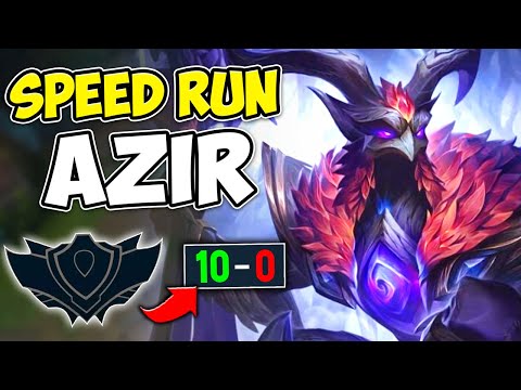 Speed running perfect 10-0 placements on Azir attempt ft. Professor Akali