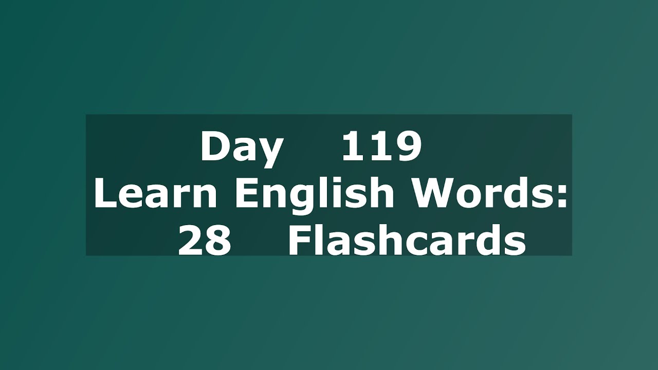 Learn English Words: 28 Flashcards