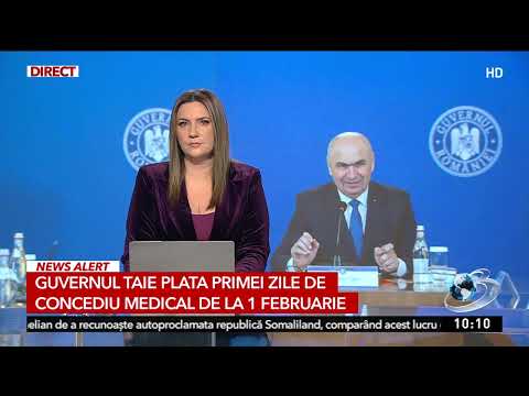 Guvernul taie plata primei zile de concediu medical de la 1 februarie