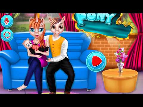 My Pony Princess Newborn Baby Mommy Care Pony Grow Video