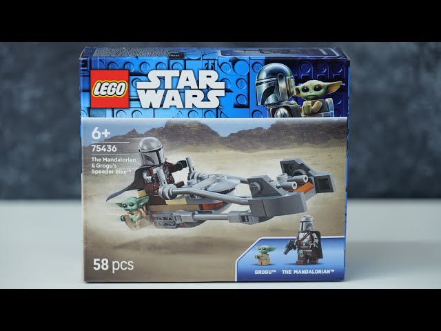 Vídeo relacionado con LEGO Star Wars Moto Speeder del Mandaloriano y Grogu - Moto de Juguete con Minifigura de DIN Djarin con Bláster - Regalo para Niños de 6+ Años y Fans - 75436