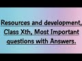 ResourcesandDevelopment CBSEClassxthGeography