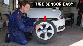 HOW TO REPLACE TIRE PRESSURE SENSOR ON DODGE JEEP CHRYSER RAM, TPMS SENSOR REPLACEMENT