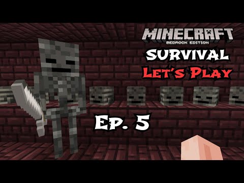 OUR FIRST AMAZING NETHER ADVENTURE!!!! - Minecraft Survival Let's Play Ep. 5 - Bedrock 1.16