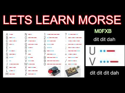 LEARNING MORSE CODE - U .._V ..._
