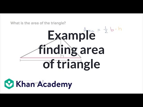 Example finding area of triangle