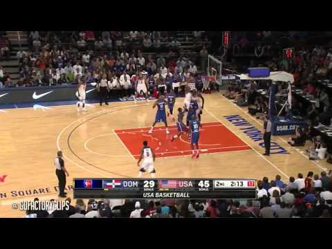 Rudy Gay Full Highlights 2014 08 20 USA vs Dominican Republic   13 Pts, 3 Blks!