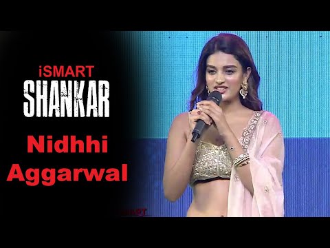 Nidhhi Aggarwal At Ismart Shankar Audio Launch Event