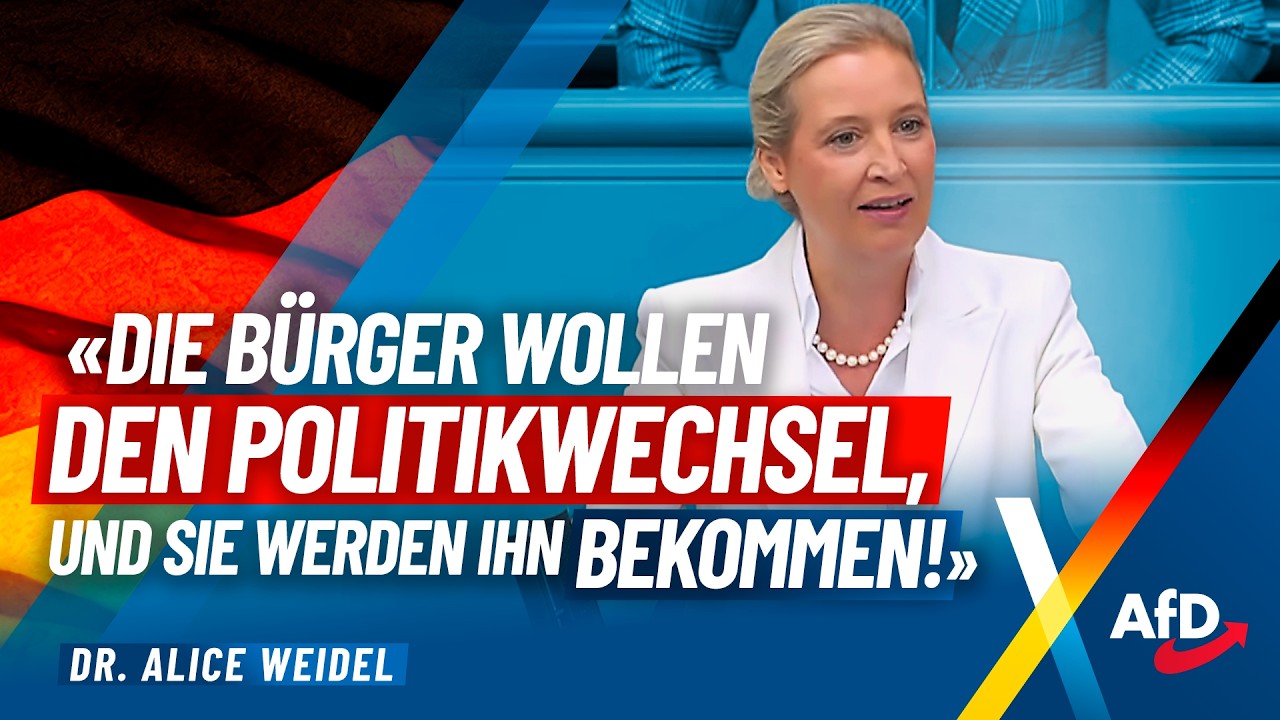 „Die Bürger wollen den Politikwechsel und sie werden ihn bekommen!“ – Dr. Alice Weidel – AfD